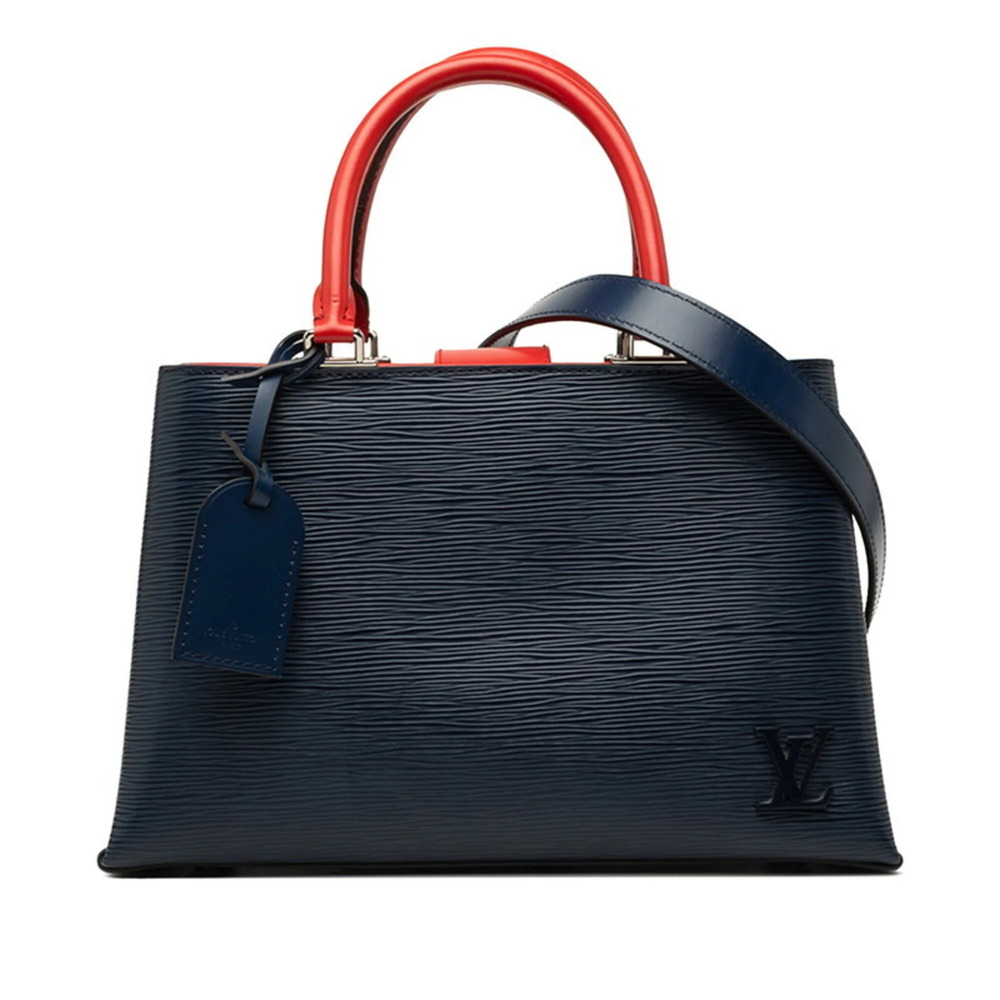 Louis Vuitton Epi ClĂŠber PM Handbag Shoulder Bag 2WAY M53512 Indigo Coquelico...